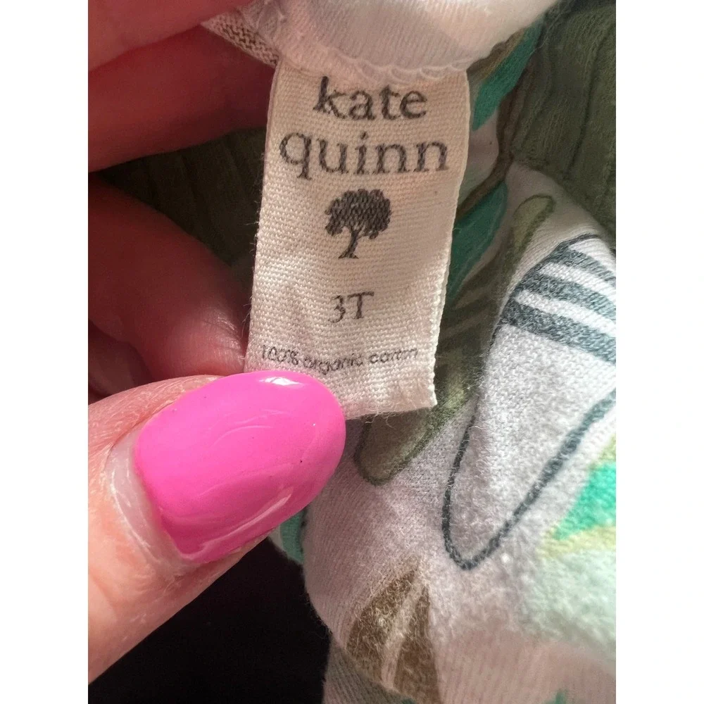 Kate Quinn 3T Surfboard Organic Cotton Henley Pajama Set Green Teal 2pc
